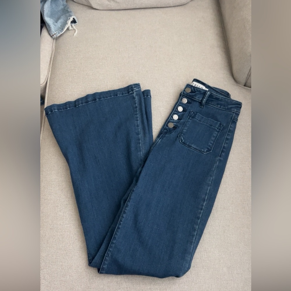 Dark Blue Cello Flare Jeans
